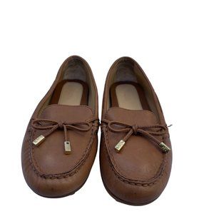 Michael Kors Moccasin Loafers Sutton Leather Upper Rubber Sole Tan Shoes 7.5M